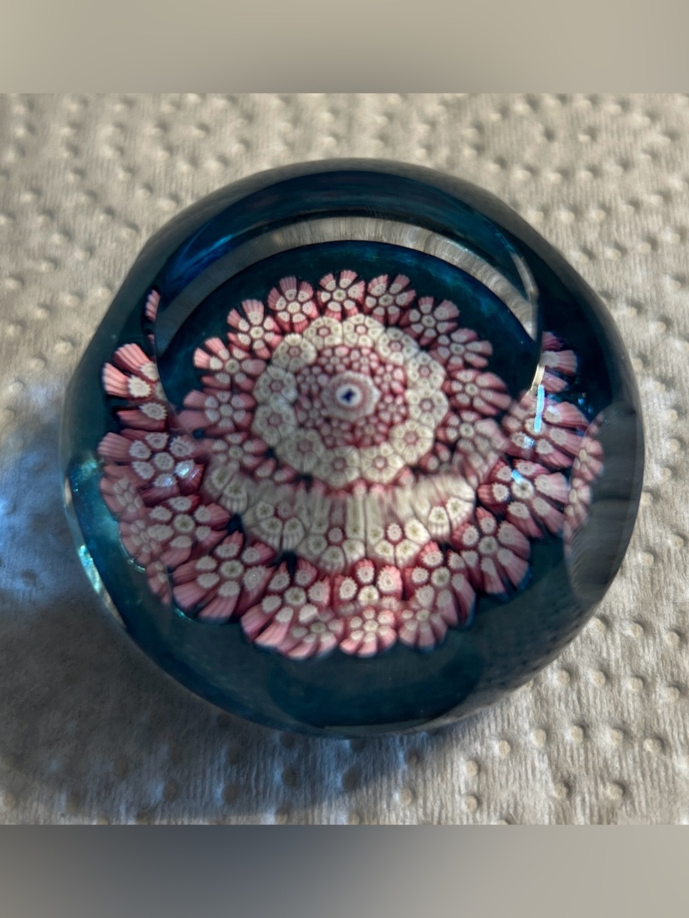 Whitefriars Paperweight Millefiori Facetted Monks Cane 1985